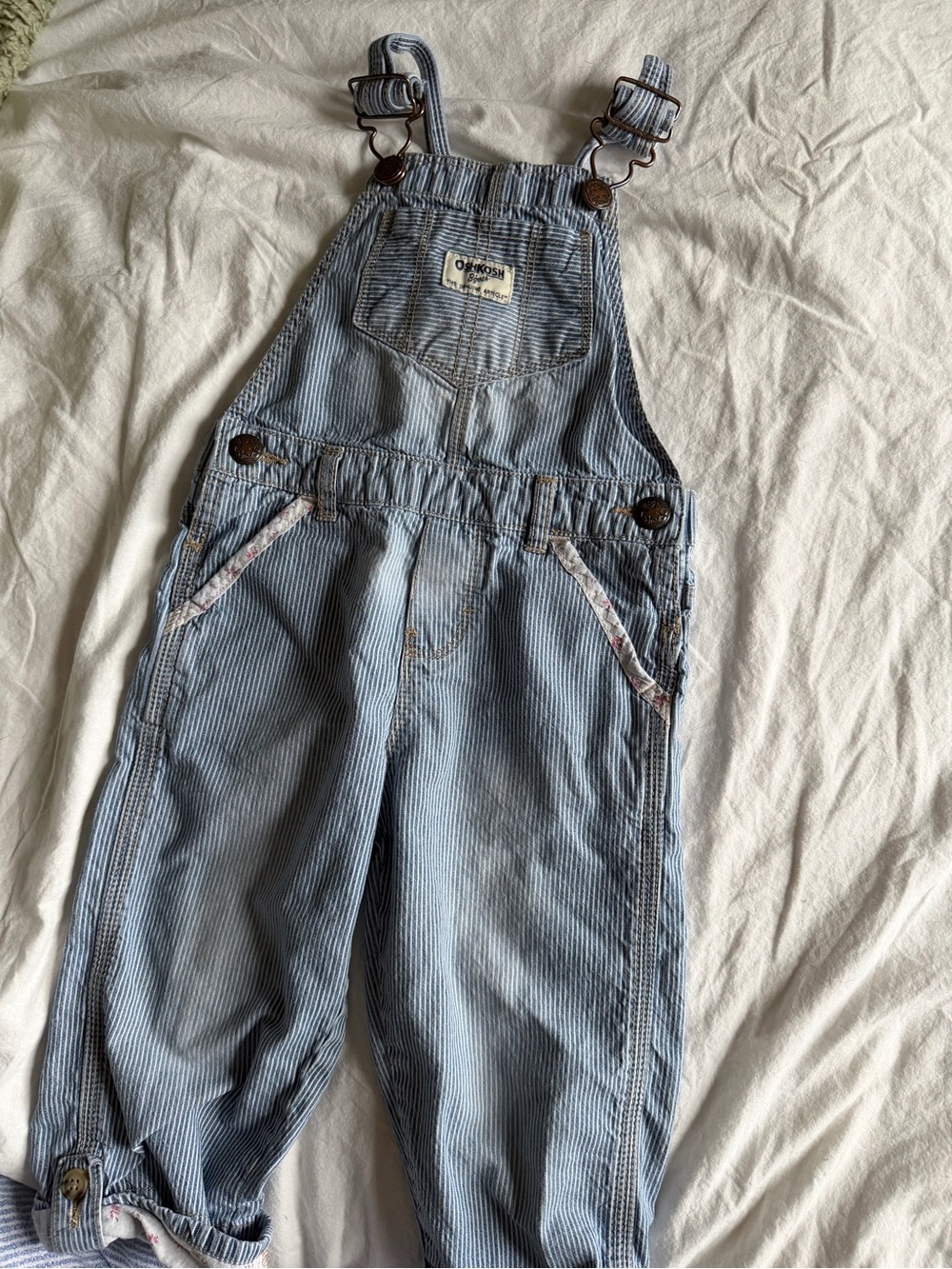 OshKosh B'gosh Blue Pinstripe Kids Overalls